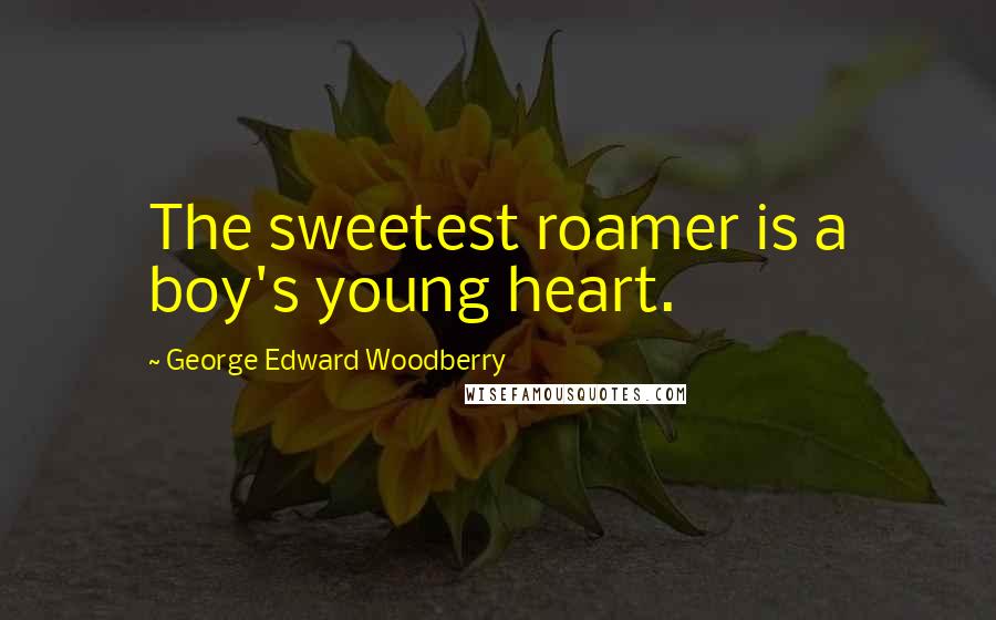 George Edward Woodberry Quotes: The sweetest roamer is a boy's young heart.