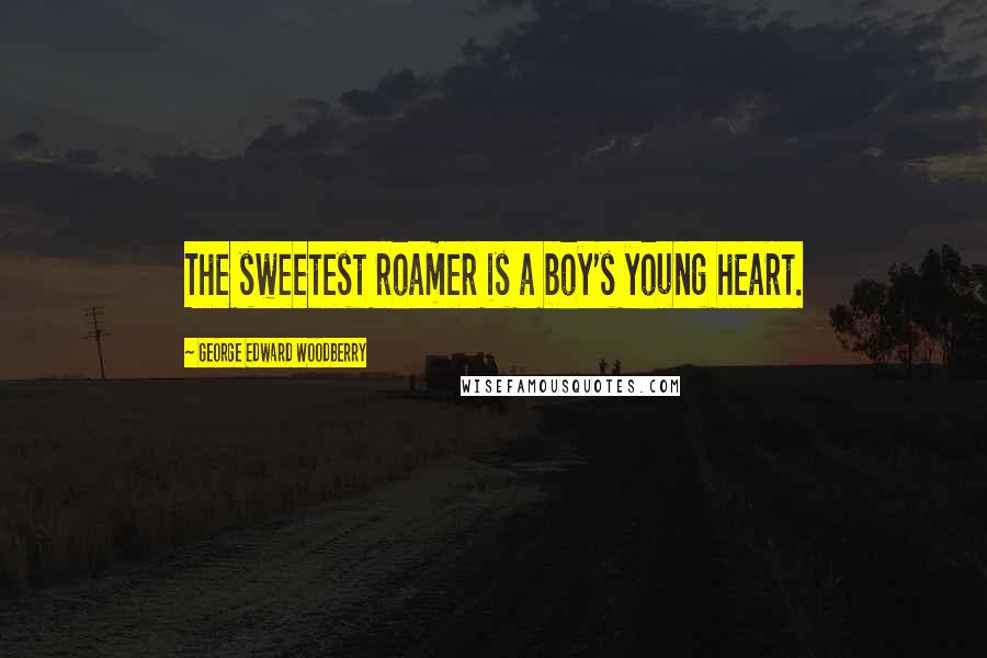 George Edward Woodberry Quotes: The sweetest roamer is a boy's young heart.