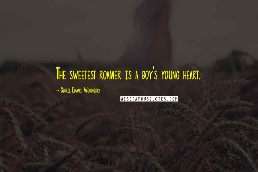 George Edward Woodberry Quotes: The sweetest roamer is a boy's young heart.