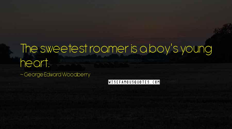 George Edward Woodberry Quotes: The sweetest roamer is a boy's young heart.