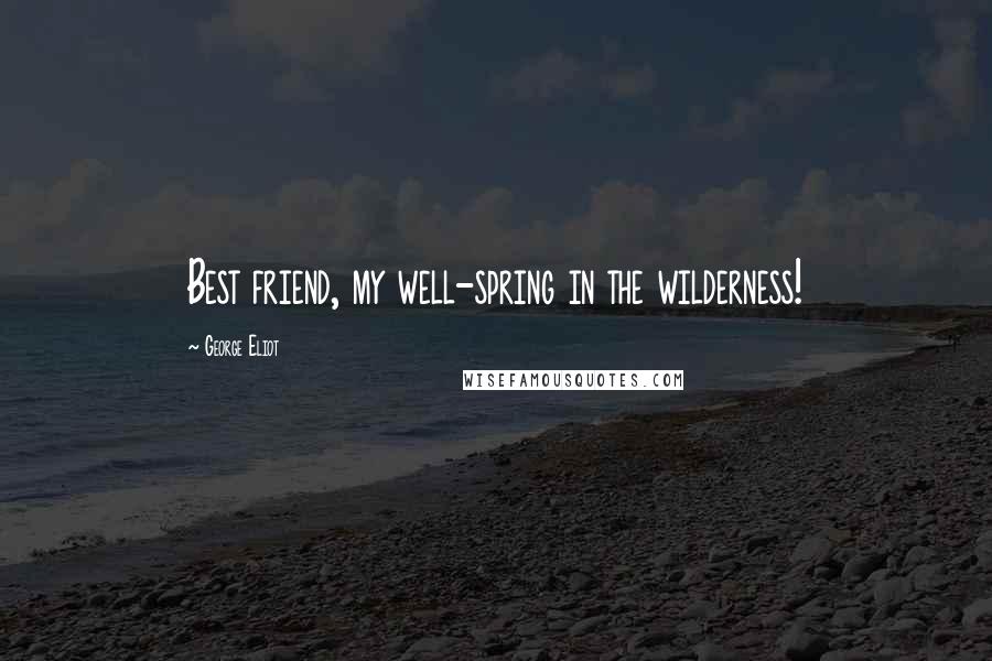 George Eliot Quotes: Best friend, my well-spring in the wilderness!