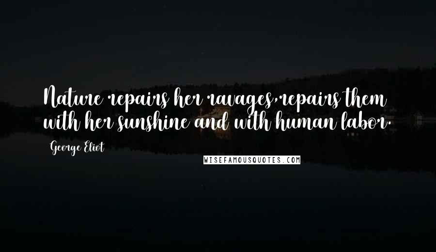 George Eliot Quotes: Nature repairs her ravages,repairs them with her sunshine and with human labor.