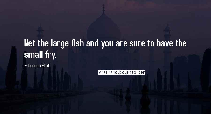 George Eliot Quotes: Net the large fish and you are sure to have the small fry.