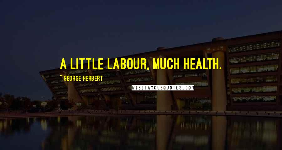 George Herbert Quotes: A little labour, much health.