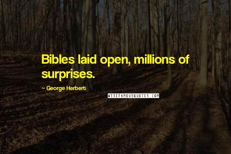 George Herbert Quotes: Bibles laid open, millions of surprises.