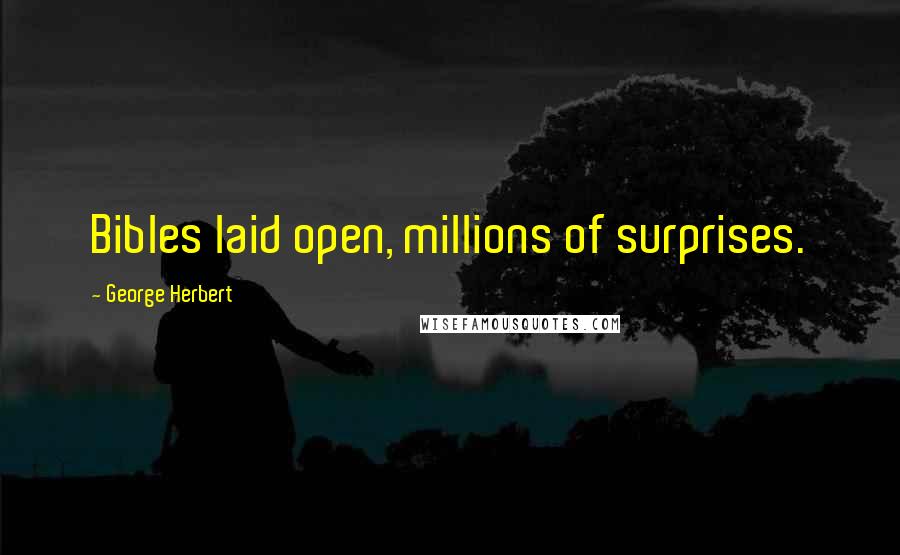 George Herbert Quotes: Bibles laid open, millions of surprises.