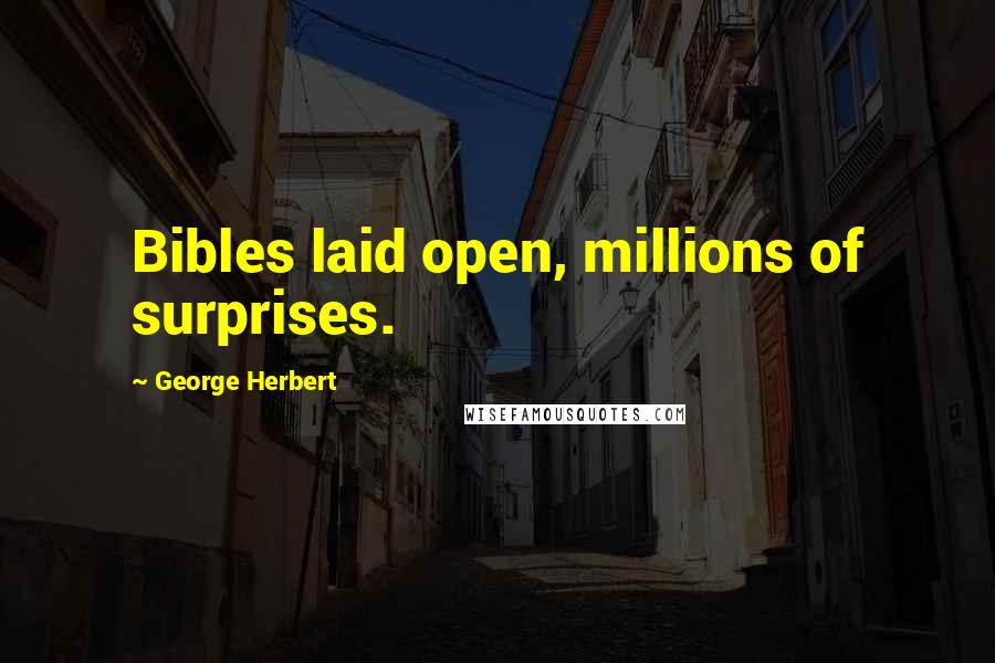 George Herbert Quotes: Bibles laid open, millions of surprises.