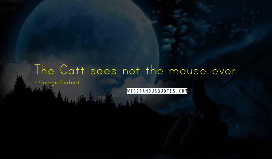 George Herbert Quotes: The Catt sees not the mouse ever.