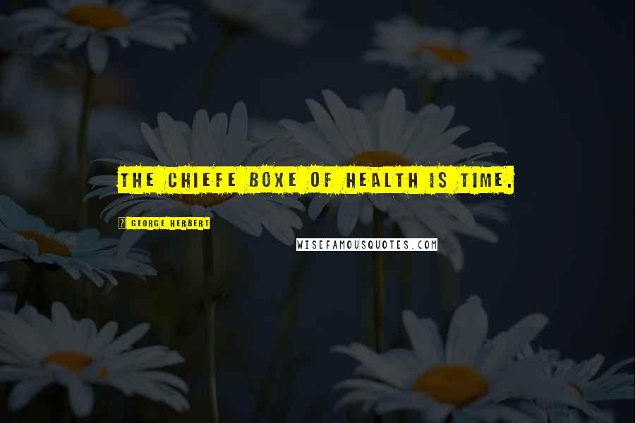 George Herbert Quotes: The chiefe boxe of health is time.
