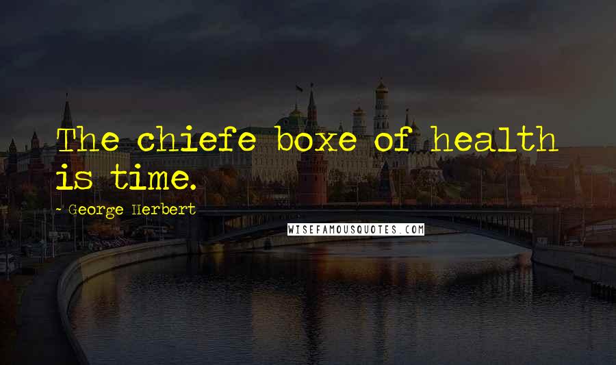 George Herbert Quotes: The chiefe boxe of health is time.