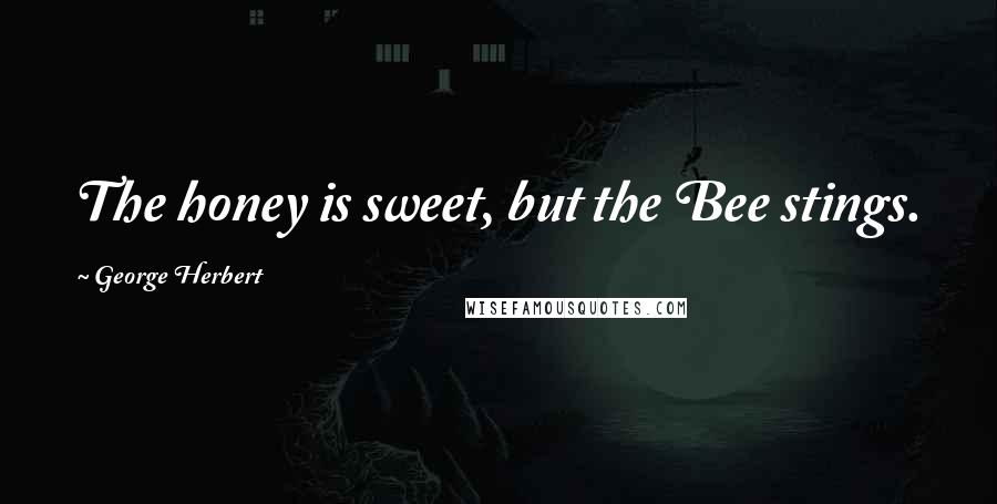 George Herbert Quotes: The honey is sweet, but the Bee stings.