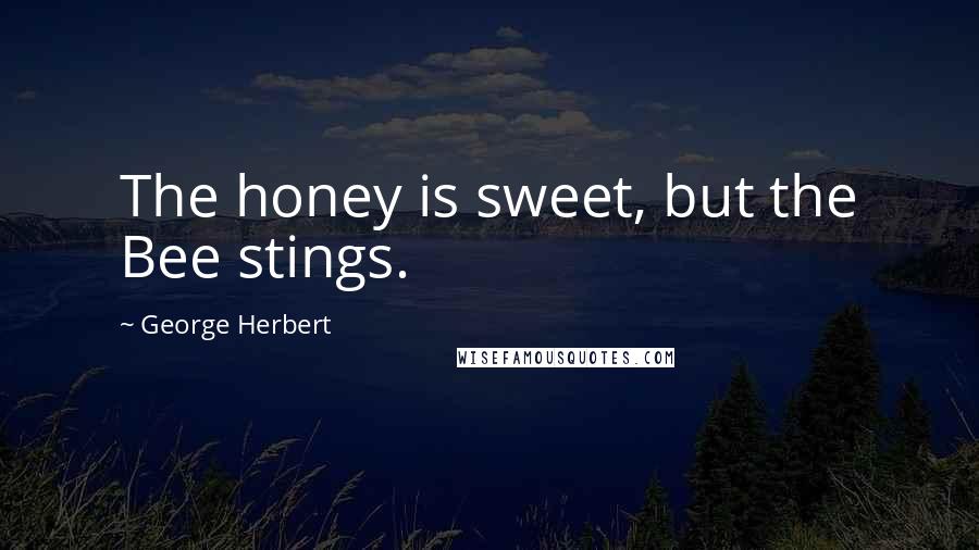 George Herbert Quotes: The honey is sweet, but the Bee stings.