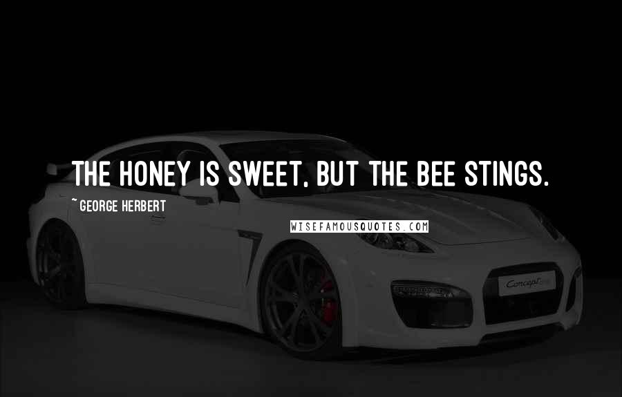 George Herbert Quotes: The honey is sweet, but the Bee stings.