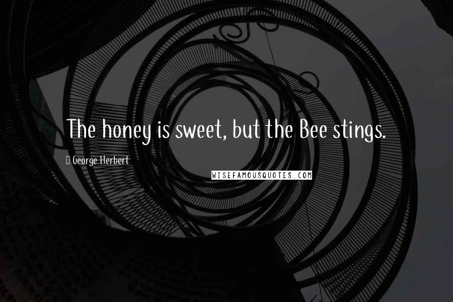 George Herbert Quotes: The honey is sweet, but the Bee stings.