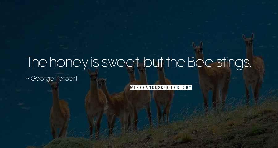 George Herbert Quotes: The honey is sweet, but the Bee stings.