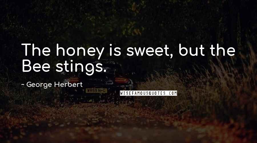 George Herbert Quotes: The honey is sweet, but the Bee stings.