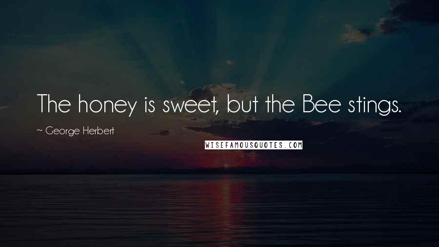 George Herbert Quotes: The honey is sweet, but the Bee stings.