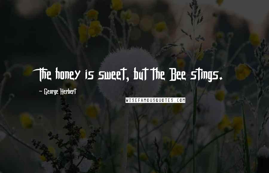 George Herbert Quotes: The honey is sweet, but the Bee stings.