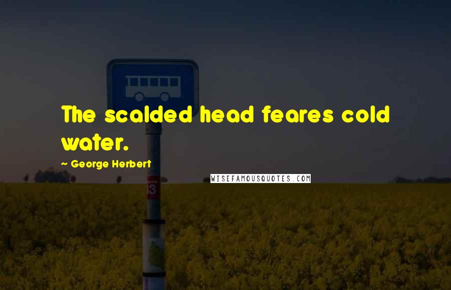 George Herbert Quotes: The scalded head feares cold water.