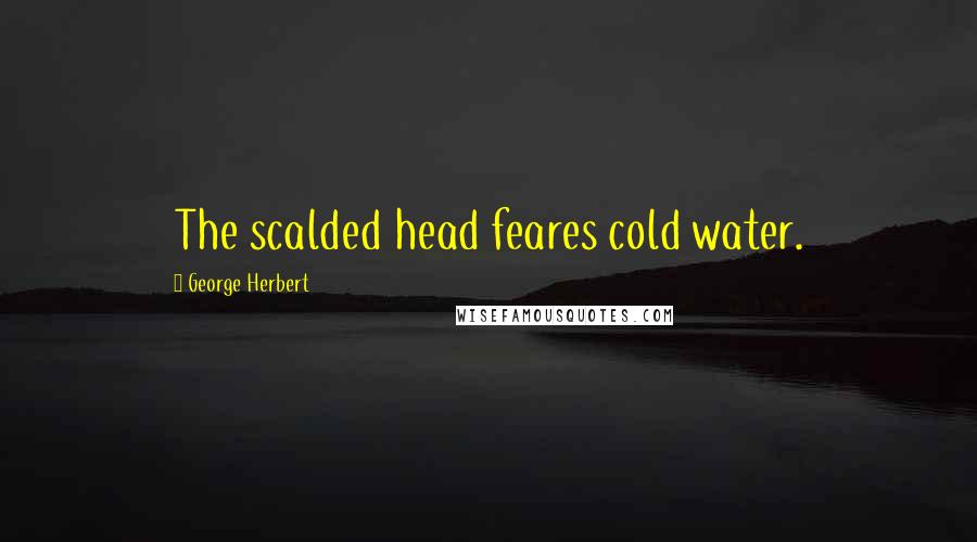 George Herbert Quotes: The scalded head feares cold water.