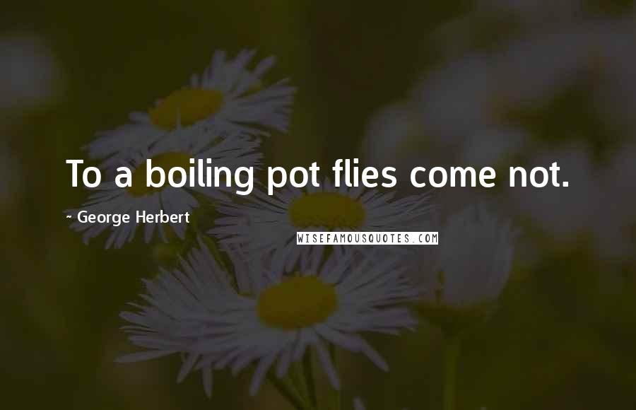 George Herbert Quotes: To a boiling pot flies come not.