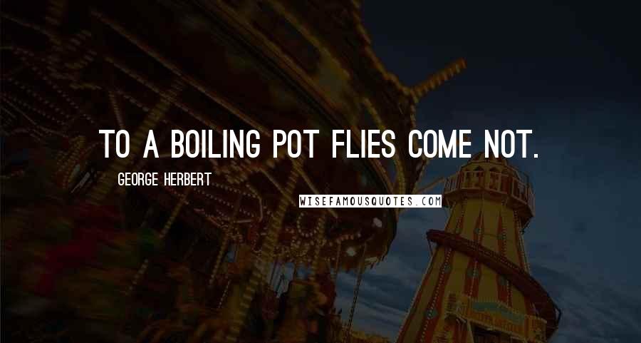 George Herbert Quotes: To a boiling pot flies come not.