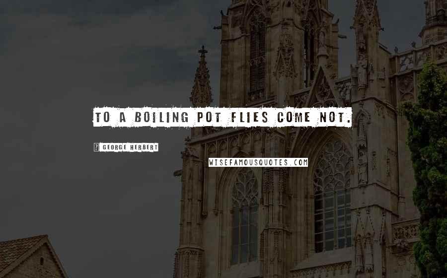 George Herbert Quotes: To a boiling pot flies come not.