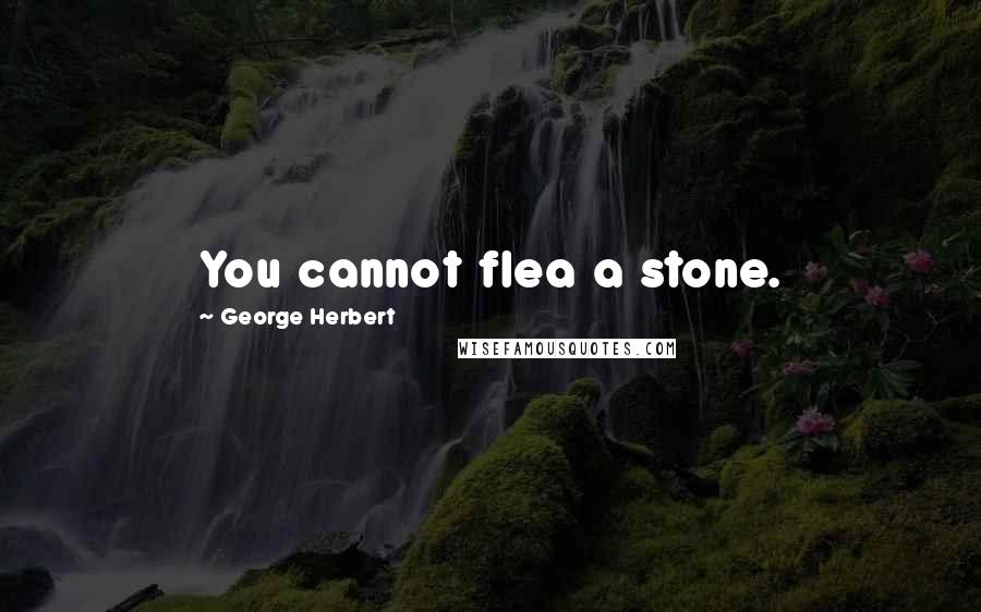 George Herbert Quotes: You cannot flea a stone.