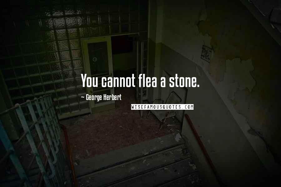 George Herbert Quotes: You cannot flea a stone.