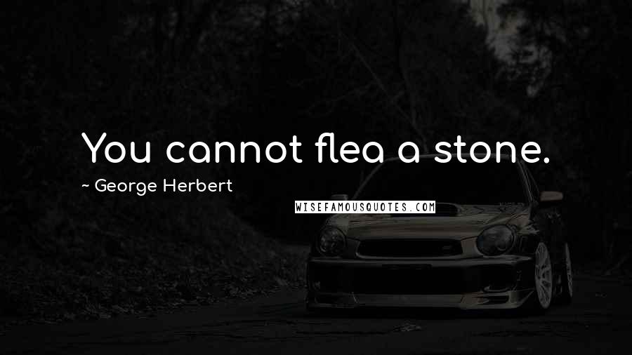 George Herbert Quotes: You cannot flea a stone.