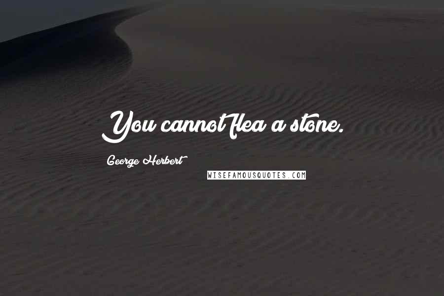 George Herbert Quotes: You cannot flea a stone.