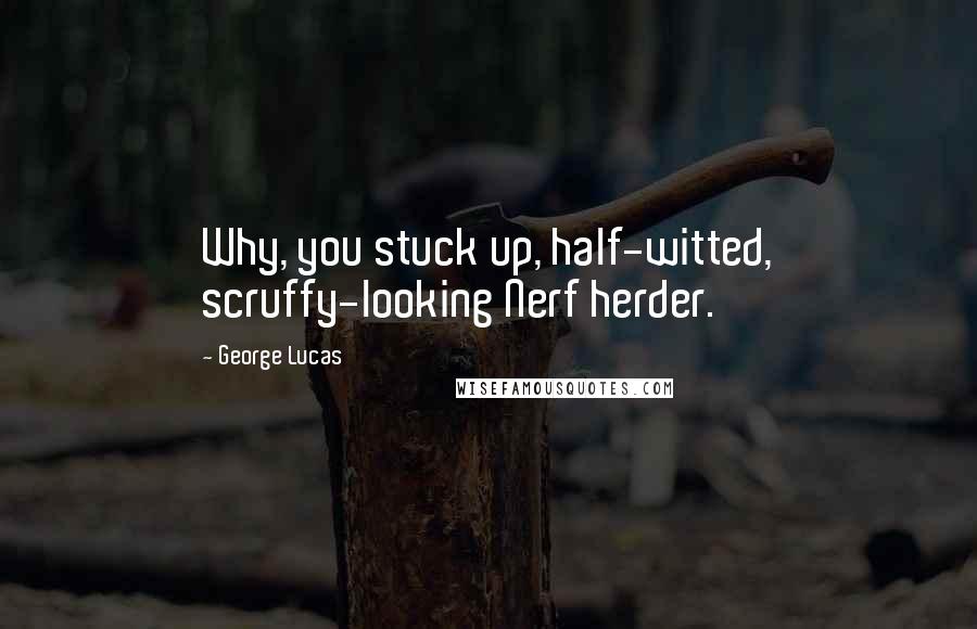 George Lucas Quotes: Why, you stuck up, half-witted, scruffy-looking Nerf herder.
