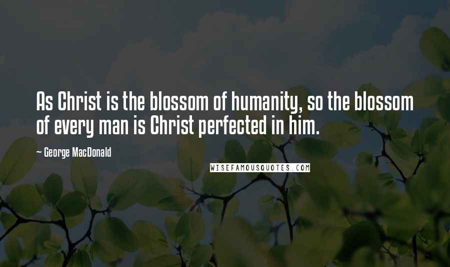 George MacDonald Quotes: As Christ is the blossom of humanity, so the blossom of every man is Christ perfected in him.