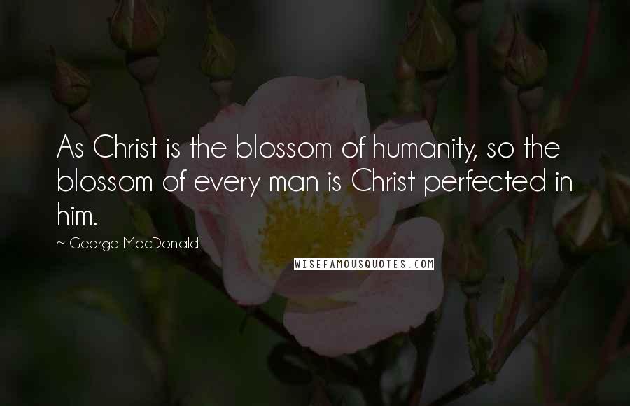 George MacDonald Quotes: As Christ is the blossom of humanity, so the blossom of every man is Christ perfected in him.