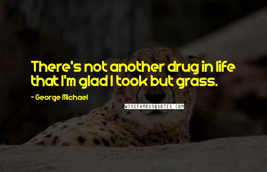 George Michael Quotes: There's not another drug in life that I'm glad I took but grass.