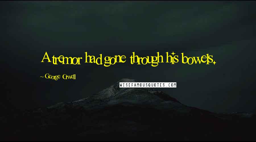 George Orwell Quotes: A tremor had gone through his bowels.