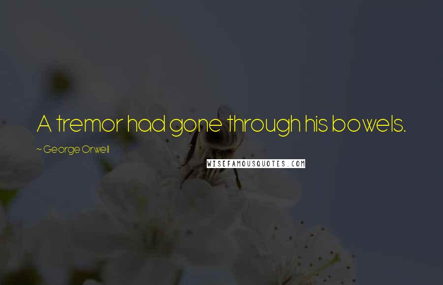 George Orwell Quotes: A tremor had gone through his bowels.