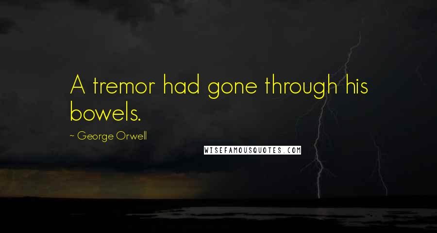 George Orwell Quotes: A tremor had gone through his bowels.