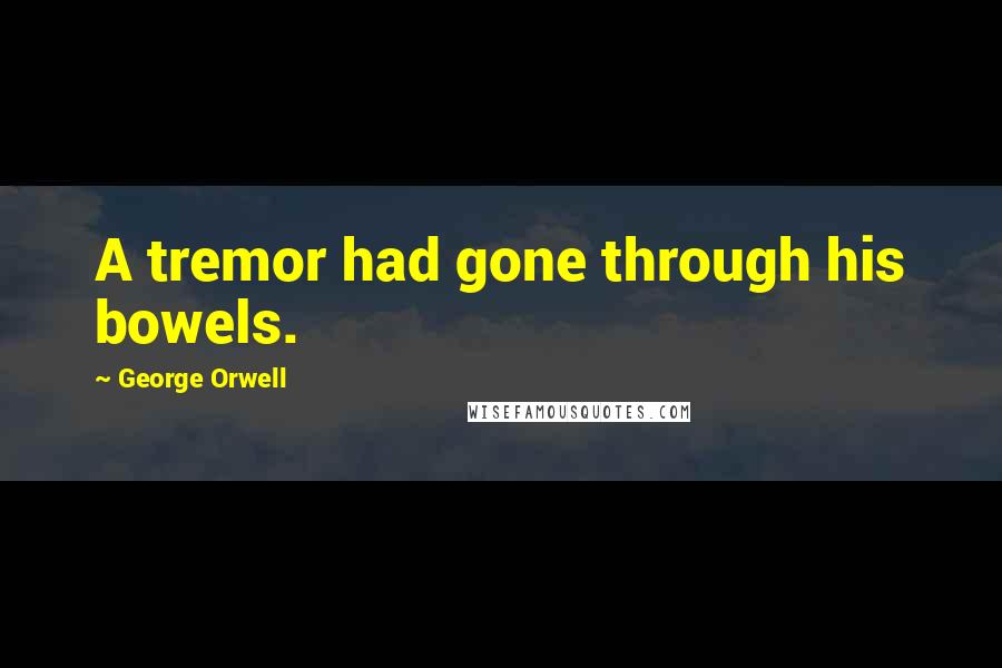 George Orwell Quotes: A tremor had gone through his bowels.