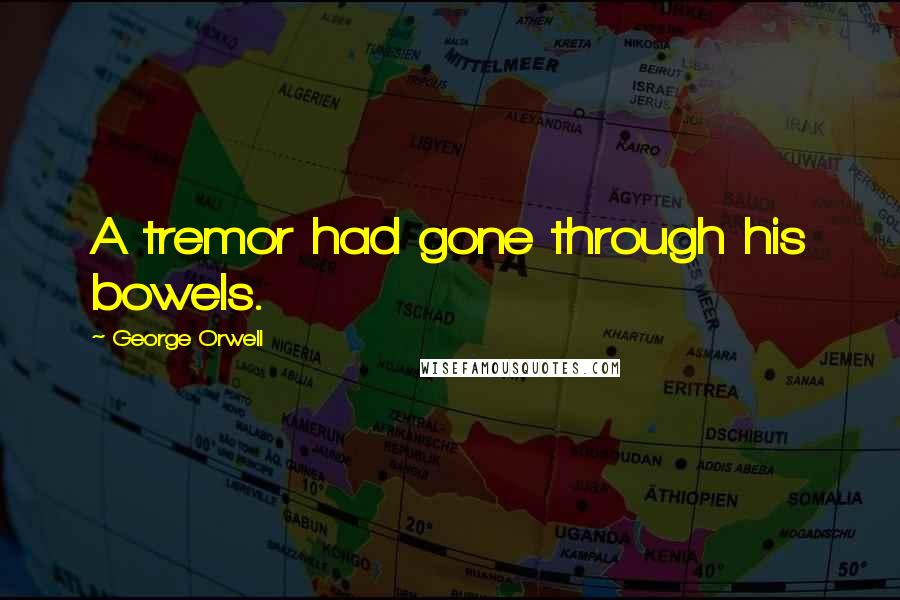 George Orwell Quotes: A tremor had gone through his bowels.