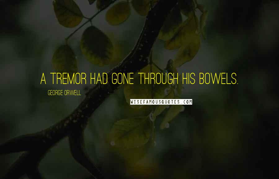 George Orwell Quotes: A tremor had gone through his bowels.