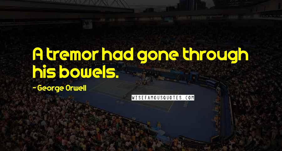 George Orwell Quotes: A tremor had gone through his bowels.