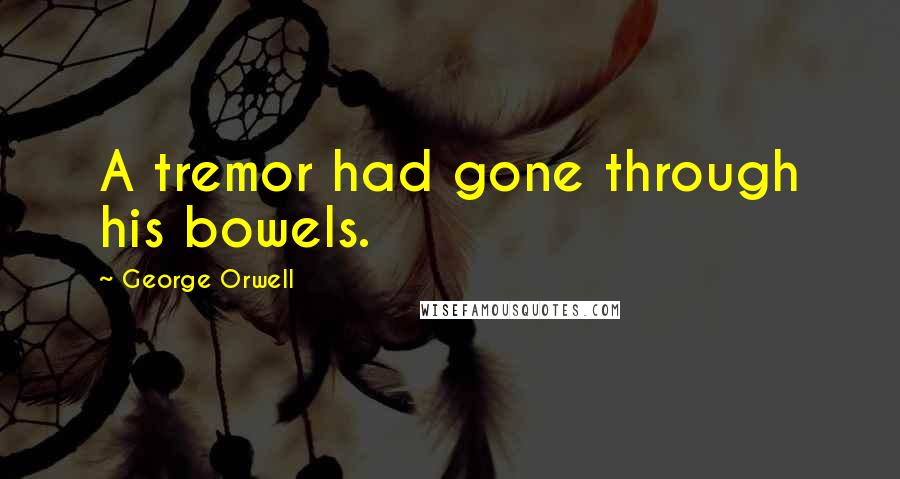 George Orwell Quotes: A tremor had gone through his bowels.