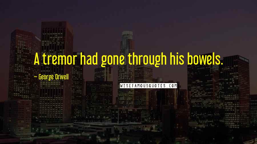 George Orwell Quotes: A tremor had gone through his bowels.