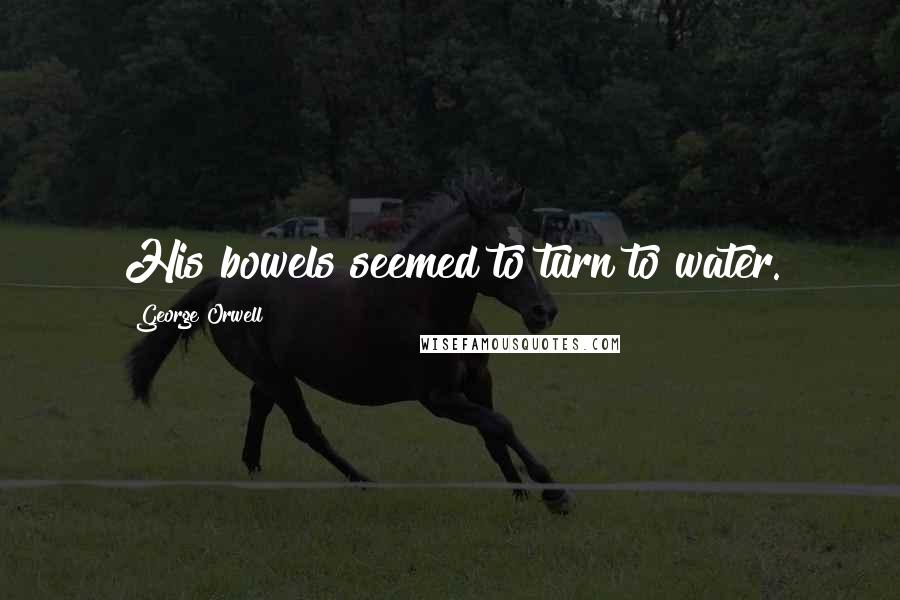 George Orwell Quotes: His bowels seemed to turn to water.