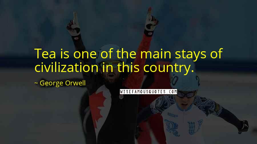 George Orwell Quotes: Tea is one of the main stays of civilization in this country.