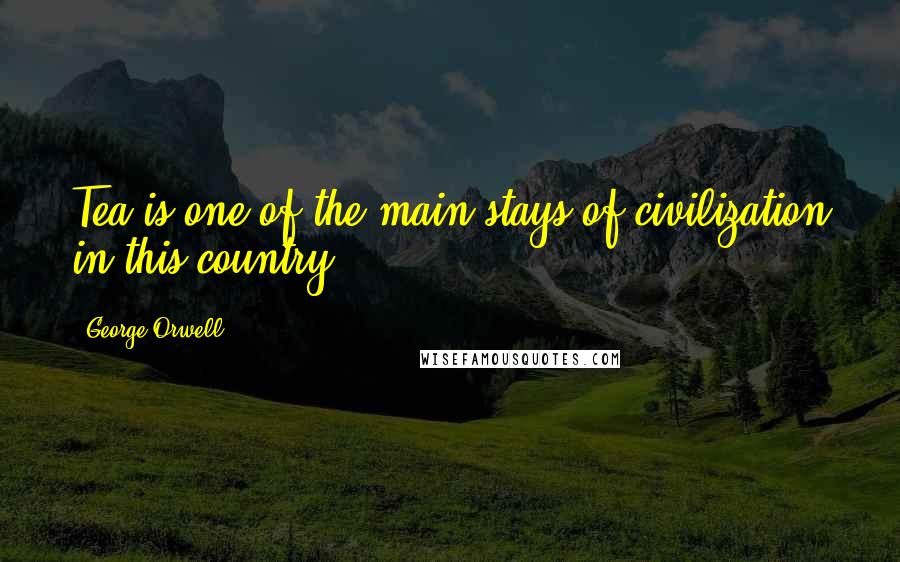 George Orwell Quotes: Tea is one of the main stays of civilization in this country.