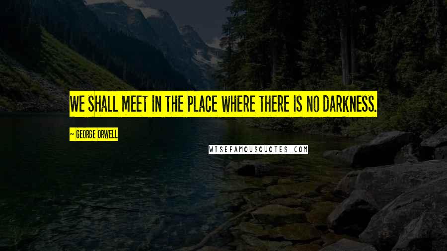 George Orwell Quotes: We shall meet in the place where there is no darkness.