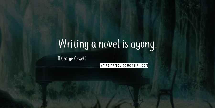 George Orwell Quotes: Writing a novel is agony.