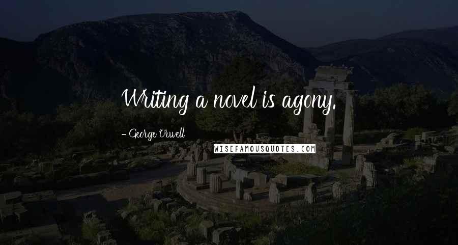 George Orwell Quotes: Writing a novel is agony.